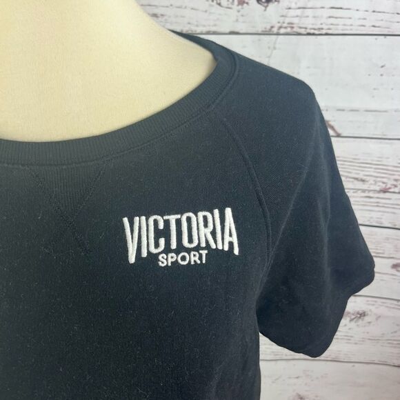 Victoria’s Sport Black Short Sleeve Sweatshirt - Picture 3 of 6
